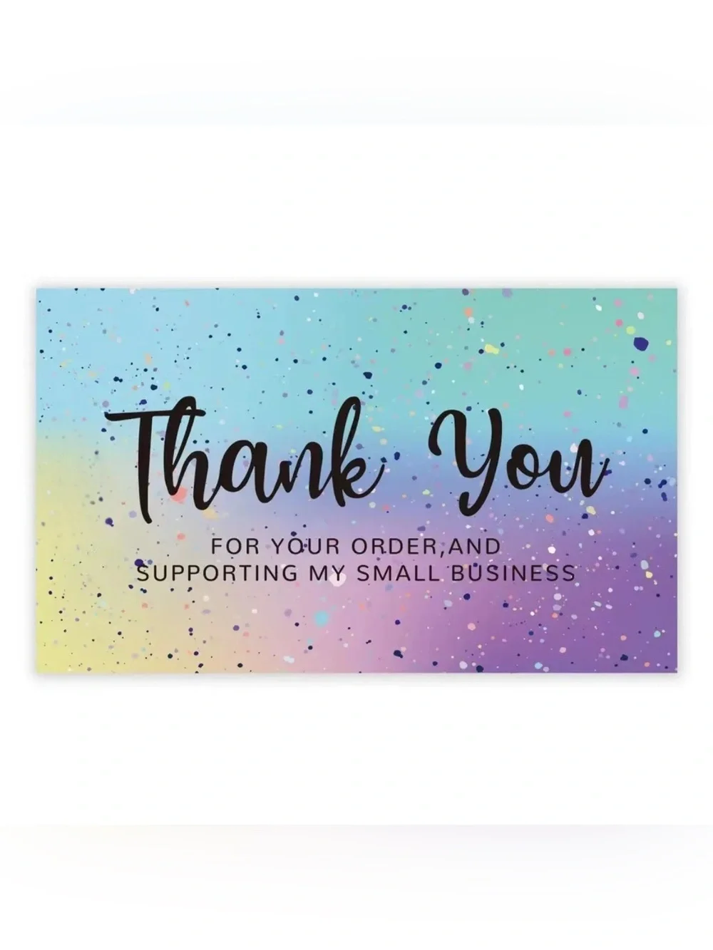 💜 NWT Multi-Color Gradient and Rainbow Confetti Thank You Cards (50 Cards)!!